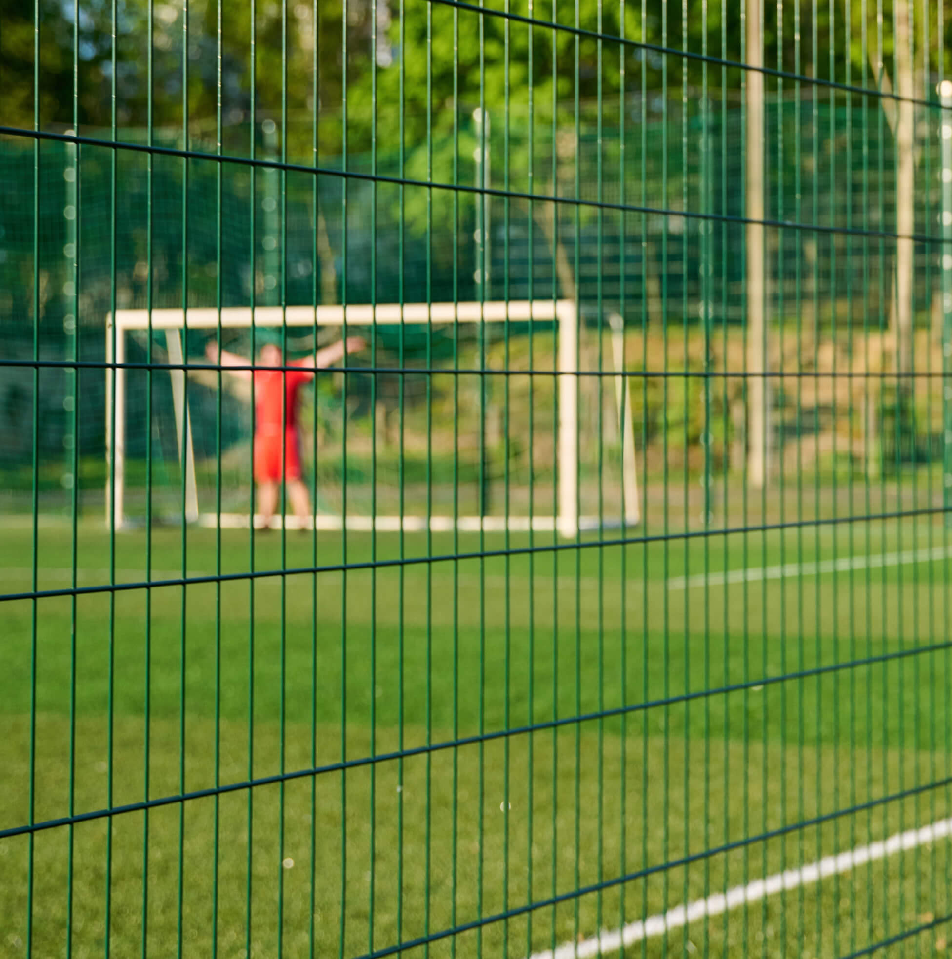 Doppelstabmatten Fussballplatz